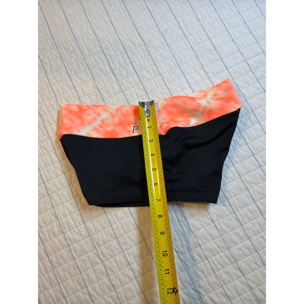 PINK Victoria's Secret Ultimate Yoga Shorts Black Orange Tie Dye Small S - Picture 6 of 7